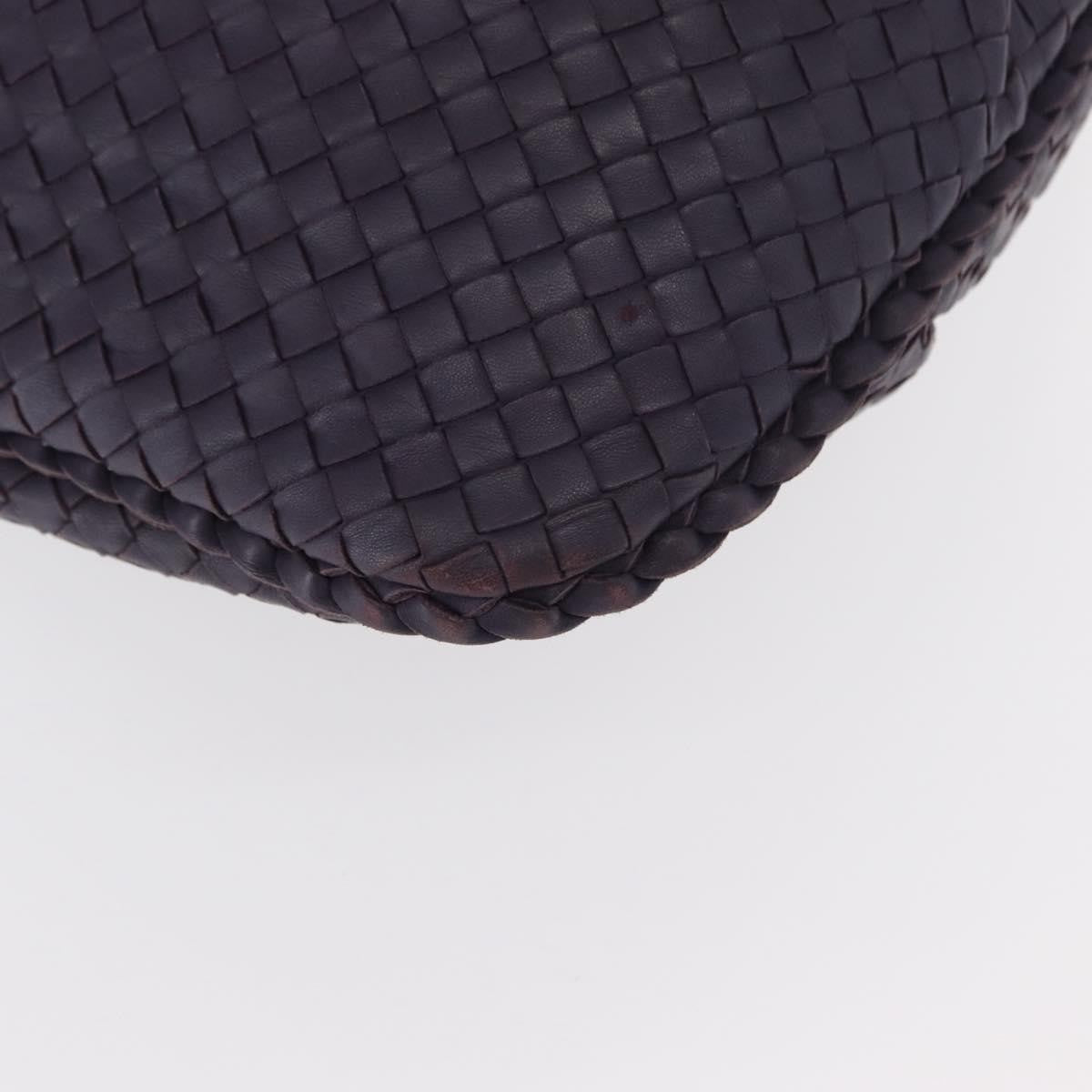 Bottega Veneta Veneta Hobo Pleated Intrecciato Nappa Purple Leather Shoulder Bag Bag (Pre-Owned)