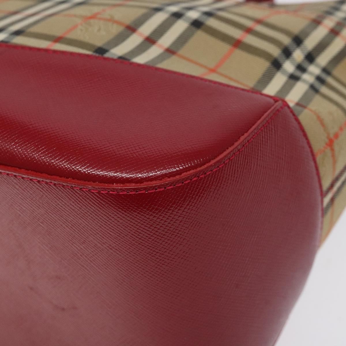 Burberry Nova Check Handbag Nova Check Canvas And Leather Beige Canvas Handbag (Pre-Owned)