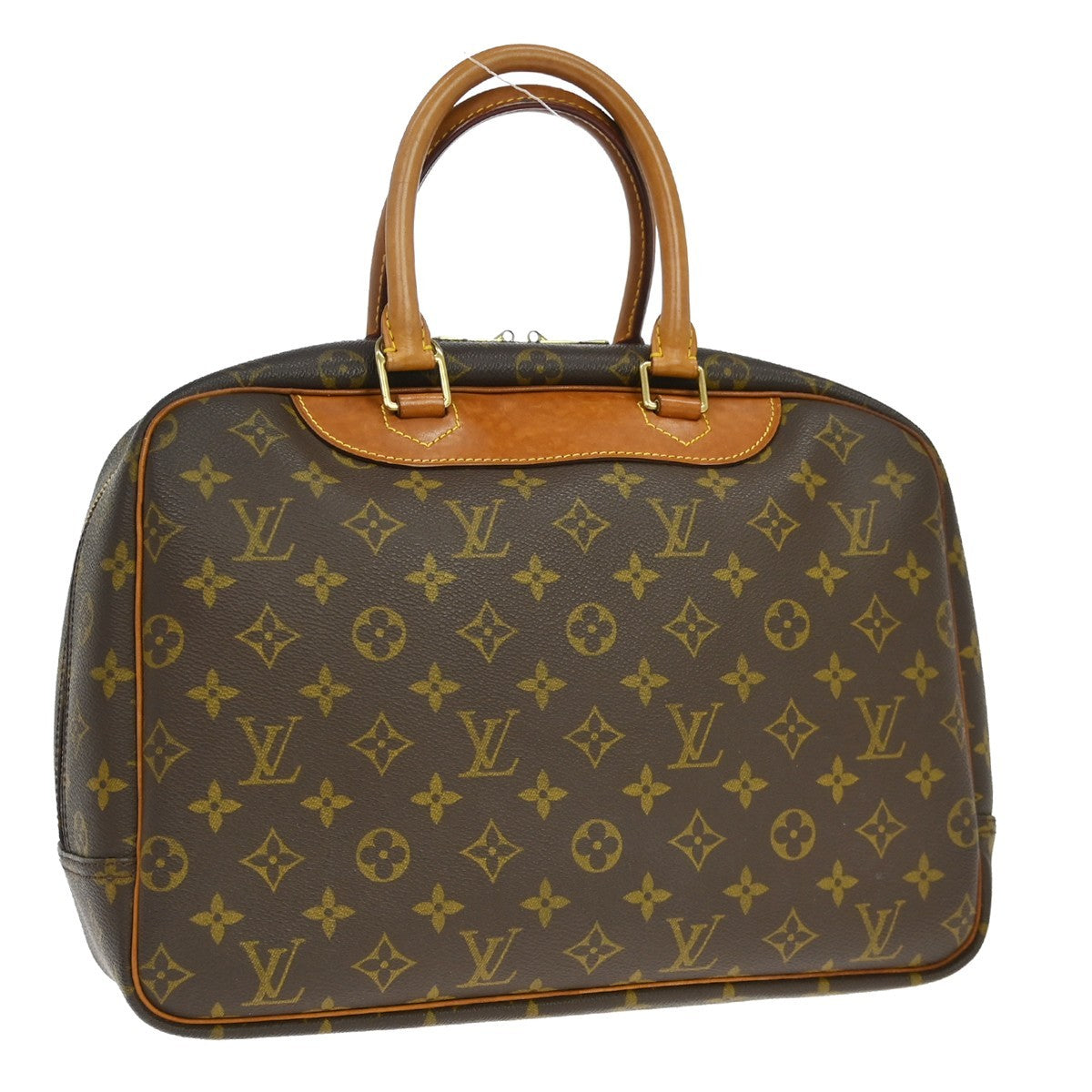 Louis Vuitton Deauville Handbag Monogram Canvas Brown Canvas Handbag (Pre-Owned)