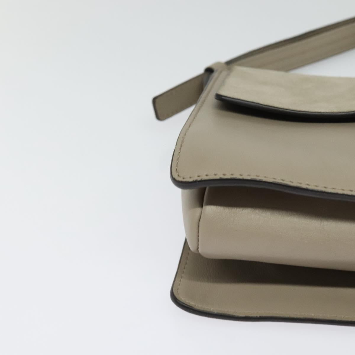 Chloe Faye Crossbody Leather And Suede Gray Suede Shoulder Bag Bag (Pre-Owned)