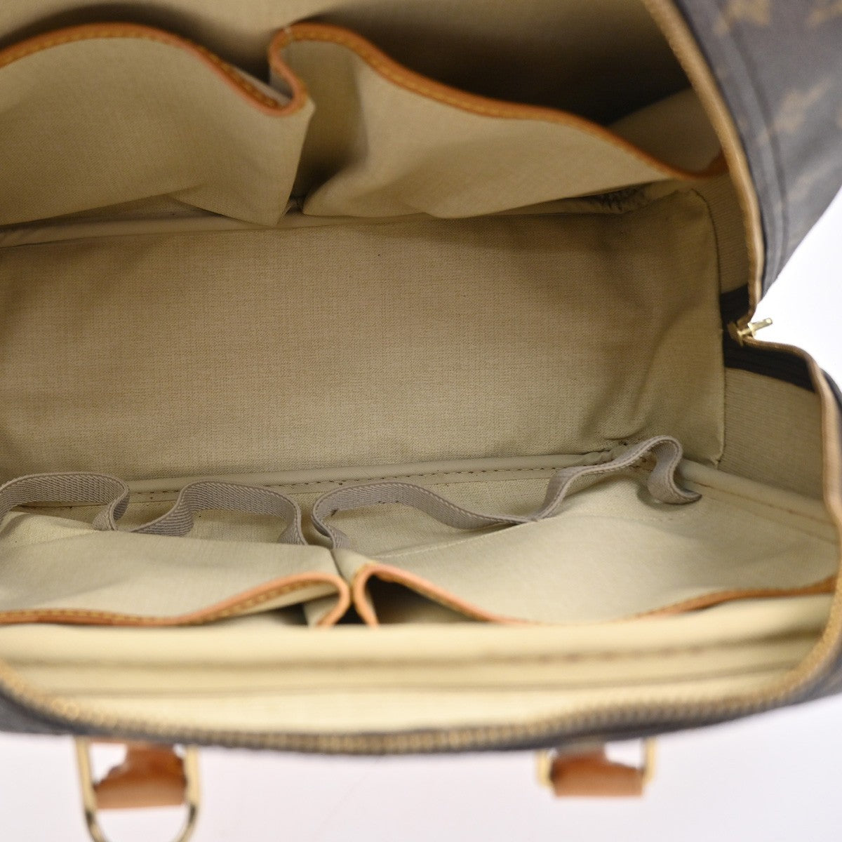 Louis Vuitton Deauville Handbag Monogram Canvas Brown Canvas Handbag (Pre-Owned)