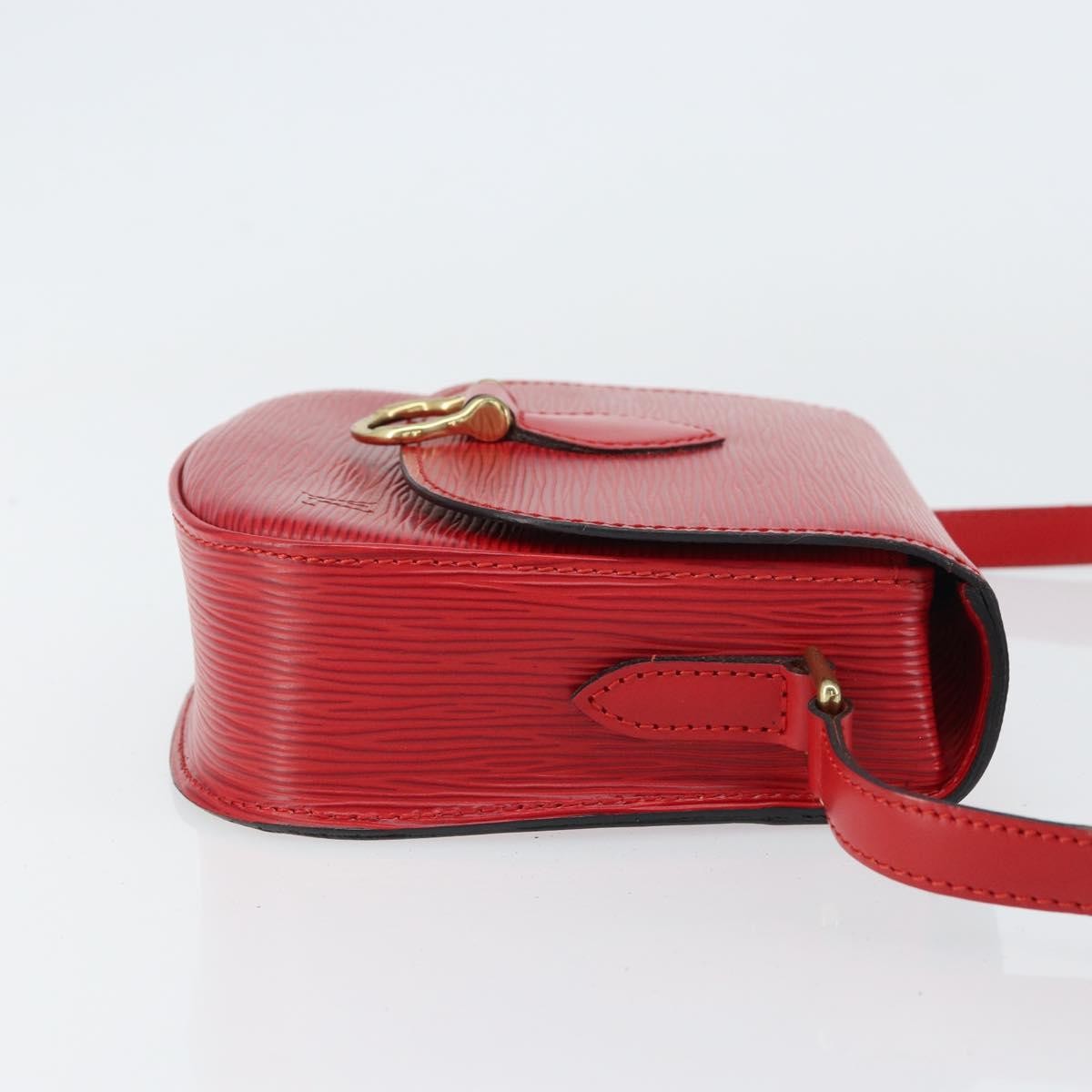 Louis Vuitton Saint Cloud Handbag Epi Leather Red Leather Shoulder Bag Bag (Pre-Owned)