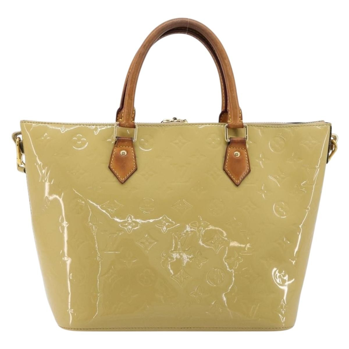 Louis Vuitton Montebello Handbag Monogram Vernis Beige Patent_Leather Handbag (Pre-Owned)