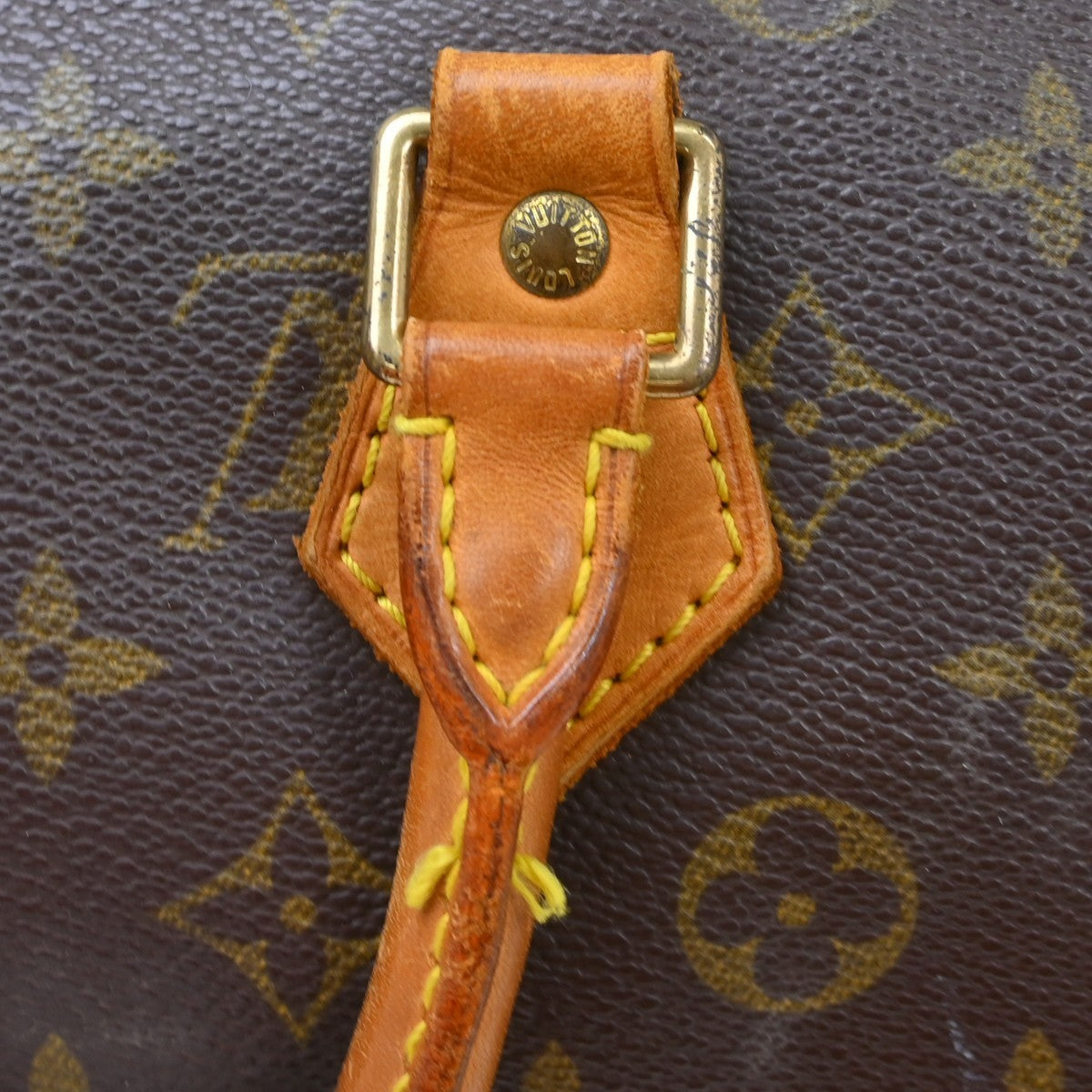 Louis Vuitton Speedy Handbag Monogram Canvas Brown Canvas Handbag (Pre-Owned)
