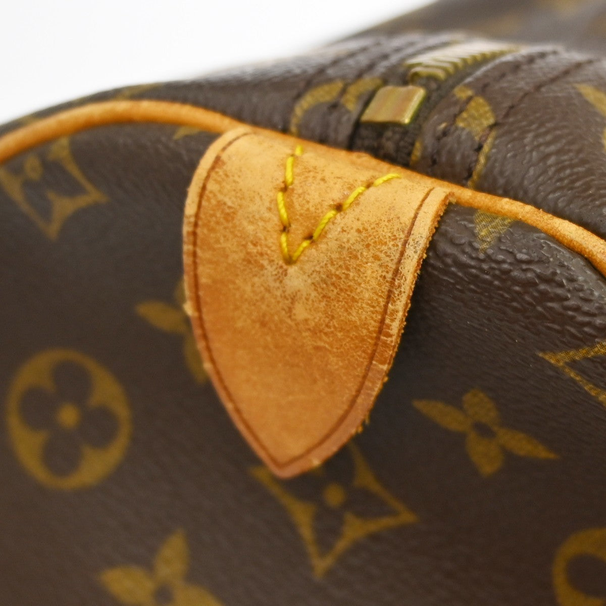 Louis Vuitton Keepall Bag Monogram Canvas Brown Canvas Handbag (Pre-Owned)