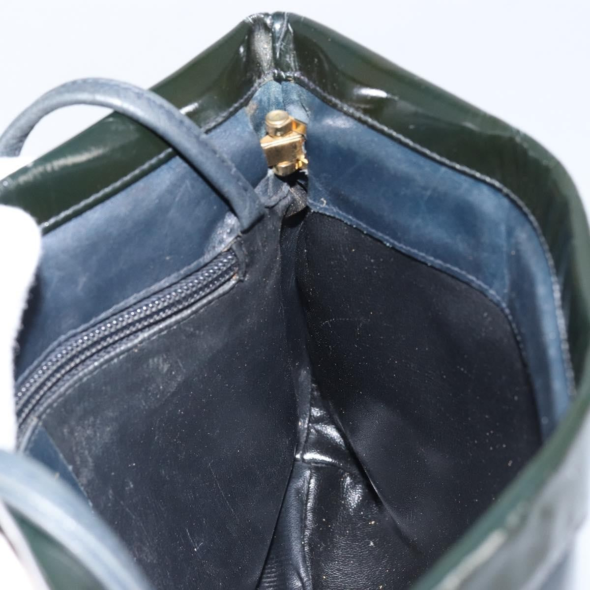 Salvatore Ferragamo Vintage Shoulder Bag Leather Black Leather Shoulder Bag Bag (Pre-Owned)