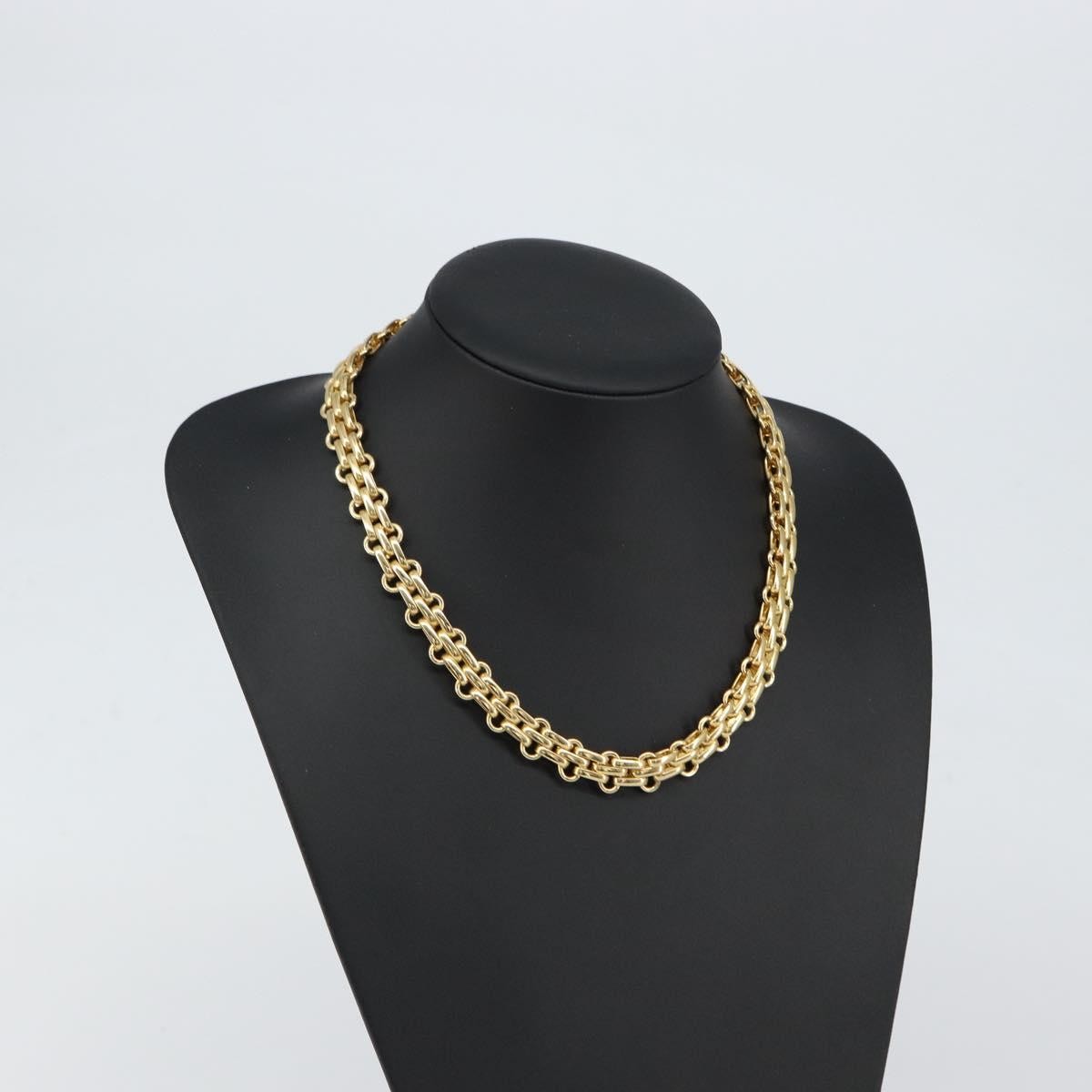 Christian Dior Vintage Cd Clasp Chain Necklace Metal Gold Metal Necklace Jewelry (Pre-Owned)