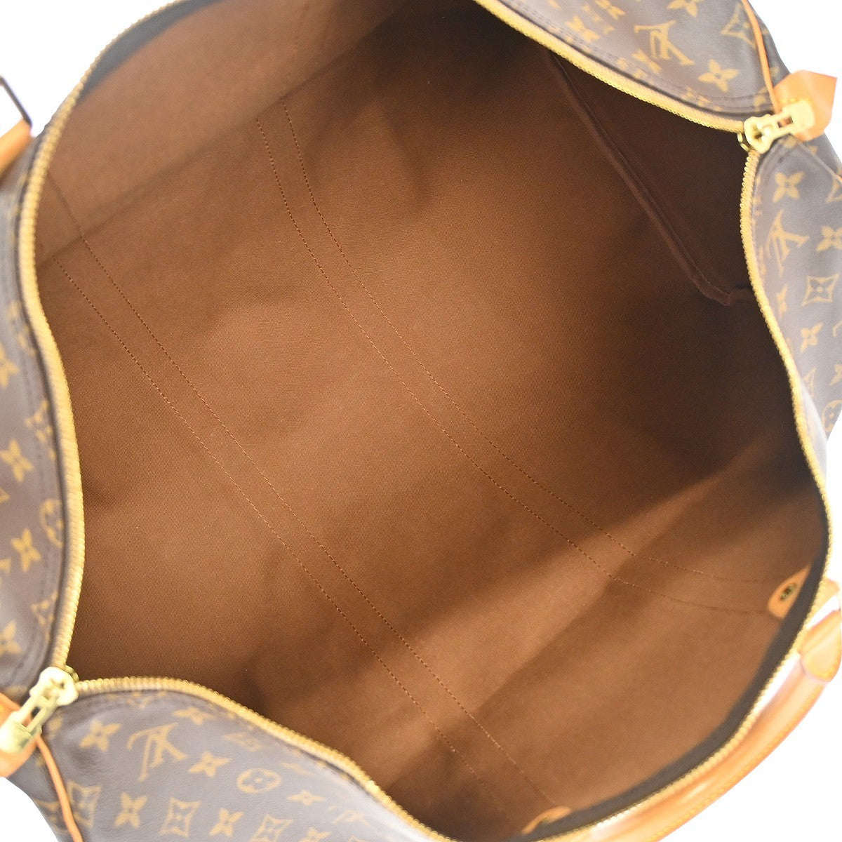 Louis Vuitton Keepall Bag Monogram Canvas Brown Canvas Travel Bag Bag (Pre-Owned)