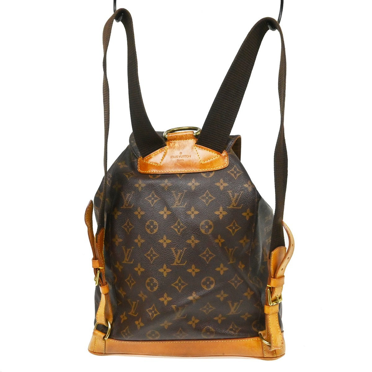 Louis Vuitton Vintage Montsouris Backpack Monogram Canvas Brown Canvas Backpack Bag (Pre-Owned)
