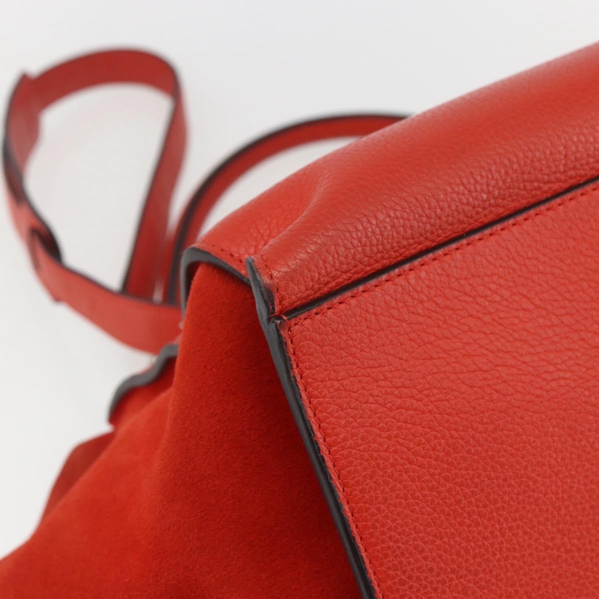 Celine Trapeze Bag Leather Red Leather Handbag (Pre-Owned)