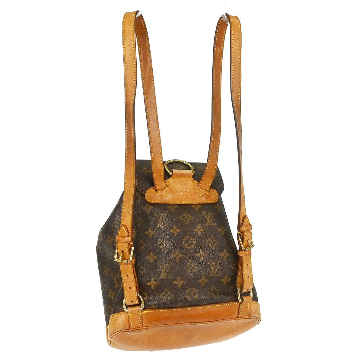 Louis Vuitton Vintage Montsouris Backpack Monogram Canvas Brown Canvas Backpack Bag (Pre-Owned)