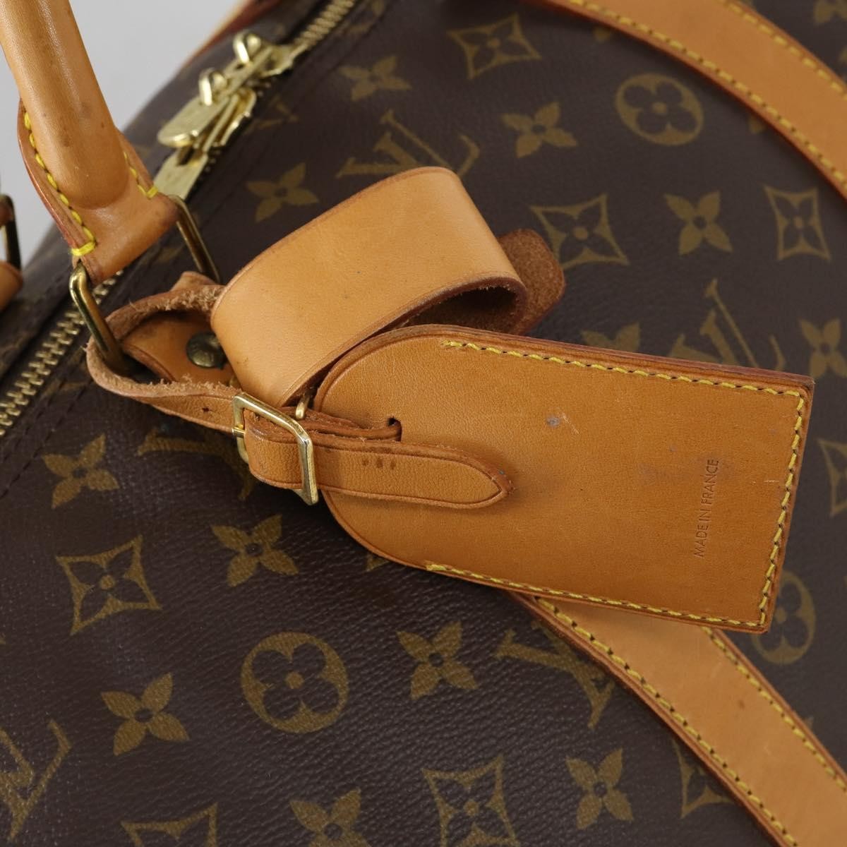 Louis Vuitton Keepall Bandouliere Bag Monogram Canvas Brown Canvas Travel Bag Bag (Pre-Owned)