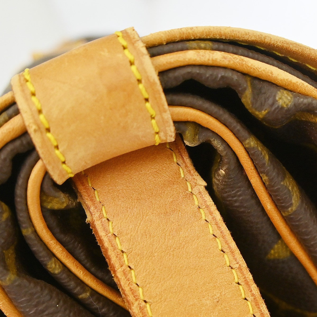 Louis Vuitton Saumur Handbag Monogram Canvas Brown Canvas Shoulder Bag Bag (Pre-Owned)