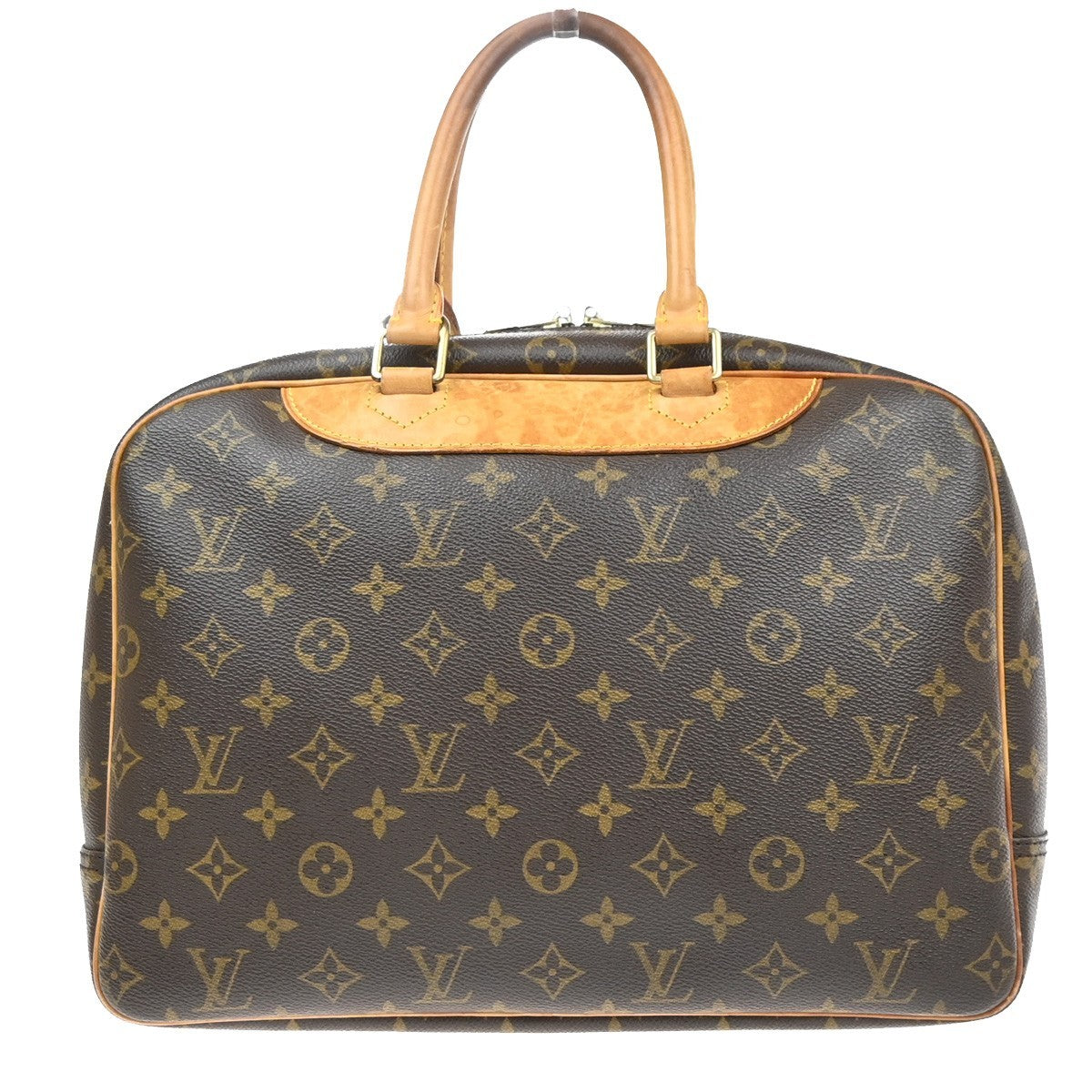 Louis Vuitton Deauville Handbag Monogram Canvas Brown Canvas Handbag (Pre-Owned)