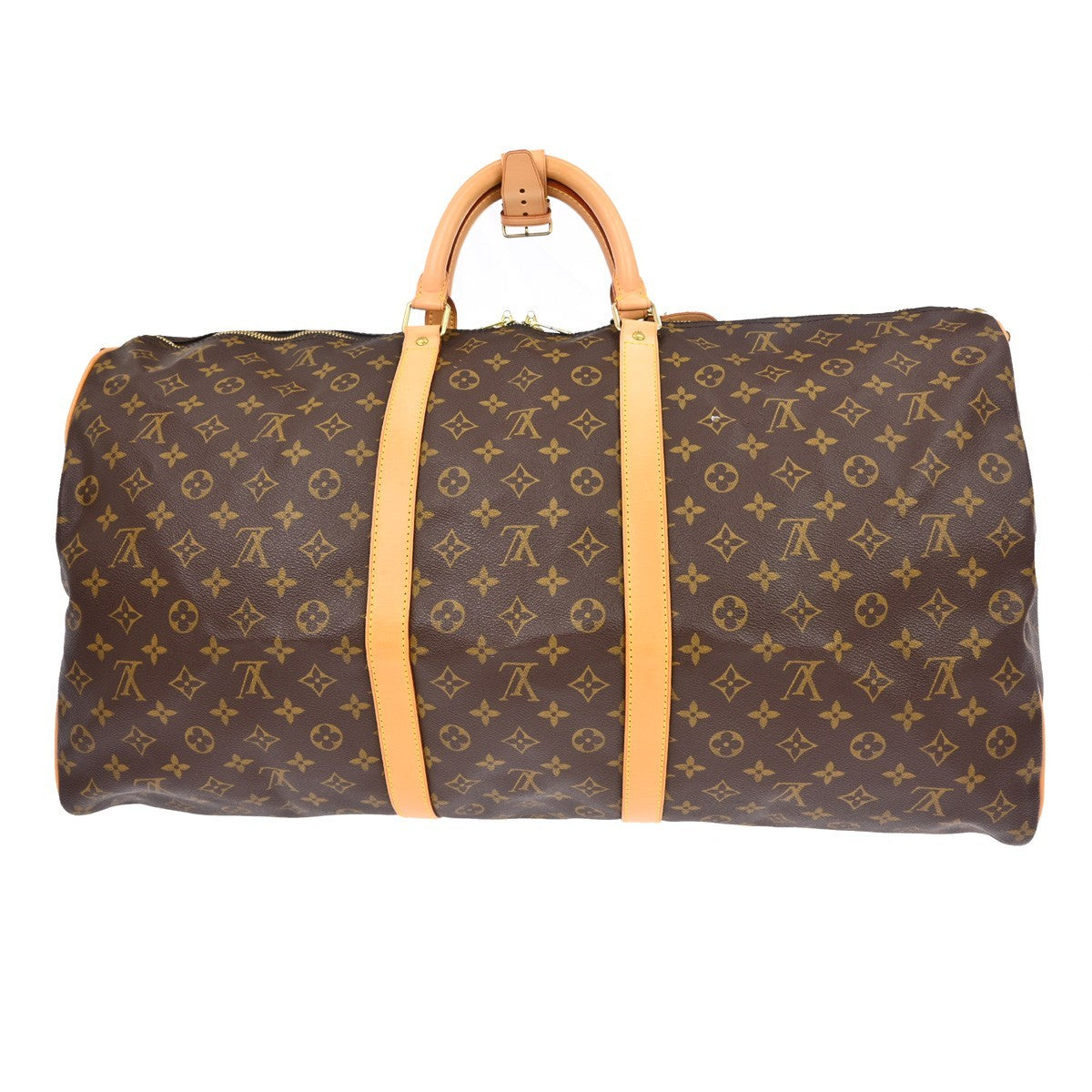 Louis Vuitton Keepall Bandouliere Bag Monogram Canvas Brown Canvas Travel Bag Bag (Pre-Owned)