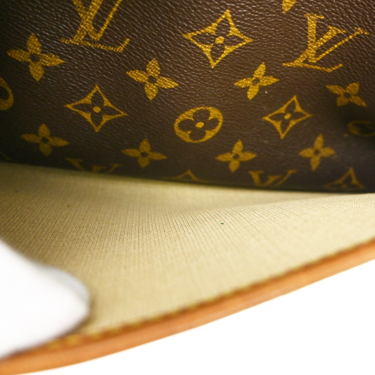 Louis Vuitton Deauville Handbag Monogram Canvas Brown Canvas Handbag (Pre-Owned)