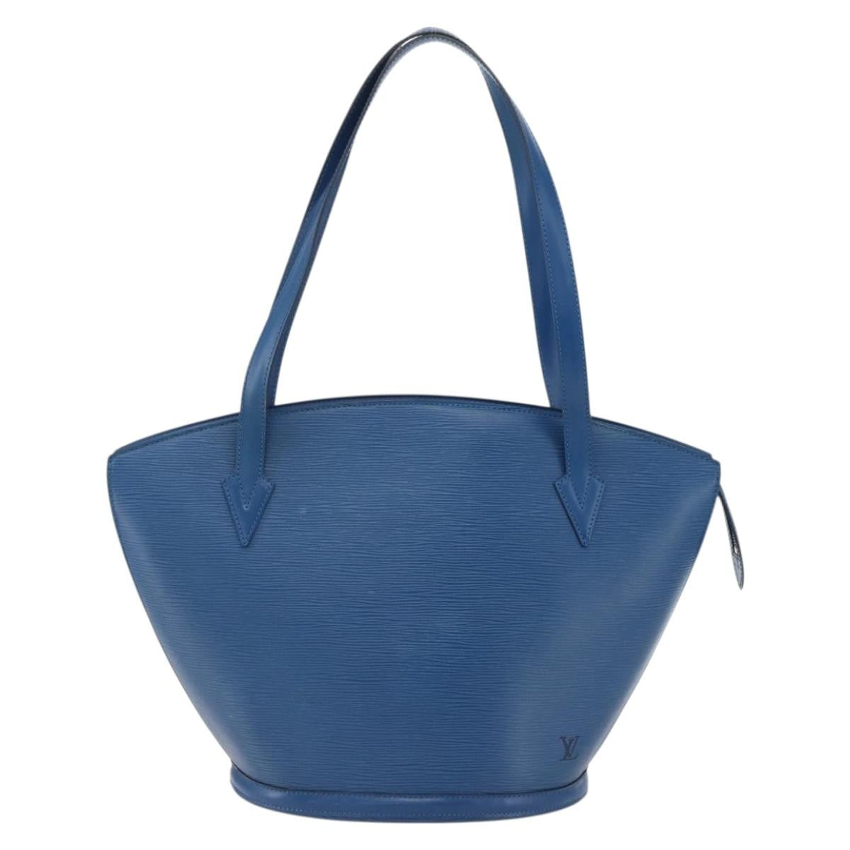 Louis Vuitton Saint Jacques Handbag Epi Leather Blue Leather Shoulder Bag Bag (Pre-Owned)