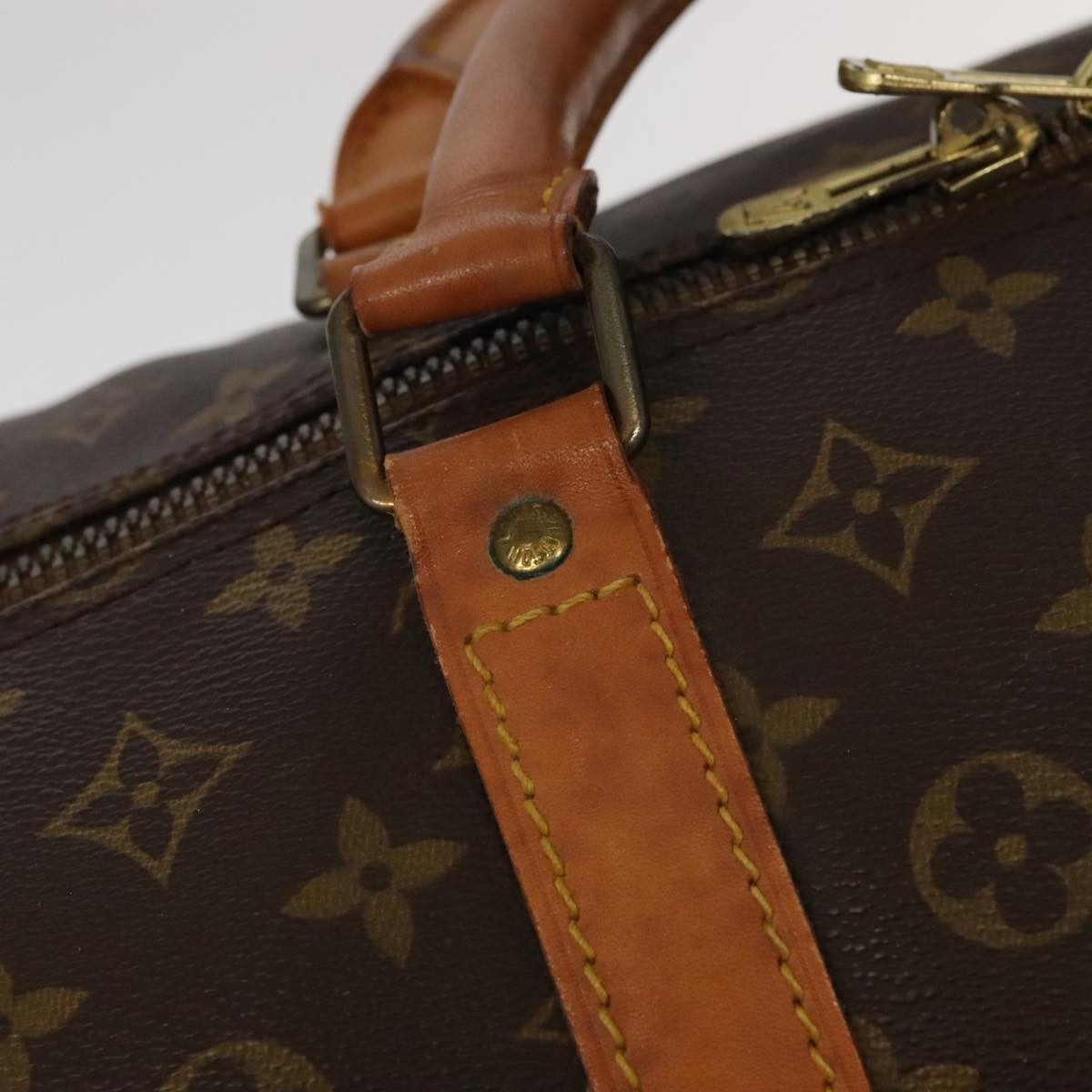 Louis Vuitton Keepall Bag Monogram Canvas Brown Canvas Travel Bag Bag (Pre-Owned)