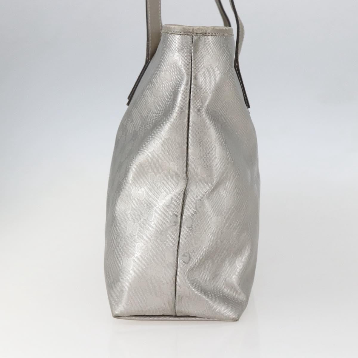 Gucci Plus Tote Gg Imprime Silver Canvas Tote Bag Bag (Pre-Owned)