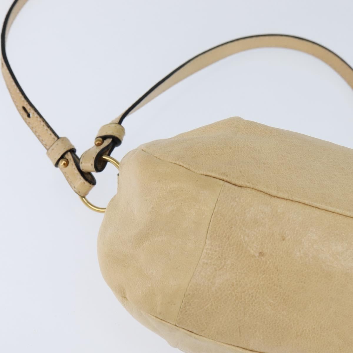 Chloe Vintage Shoulder Bag Leather Beige Leather Shoulder Bag Bag (Pre-Owned)