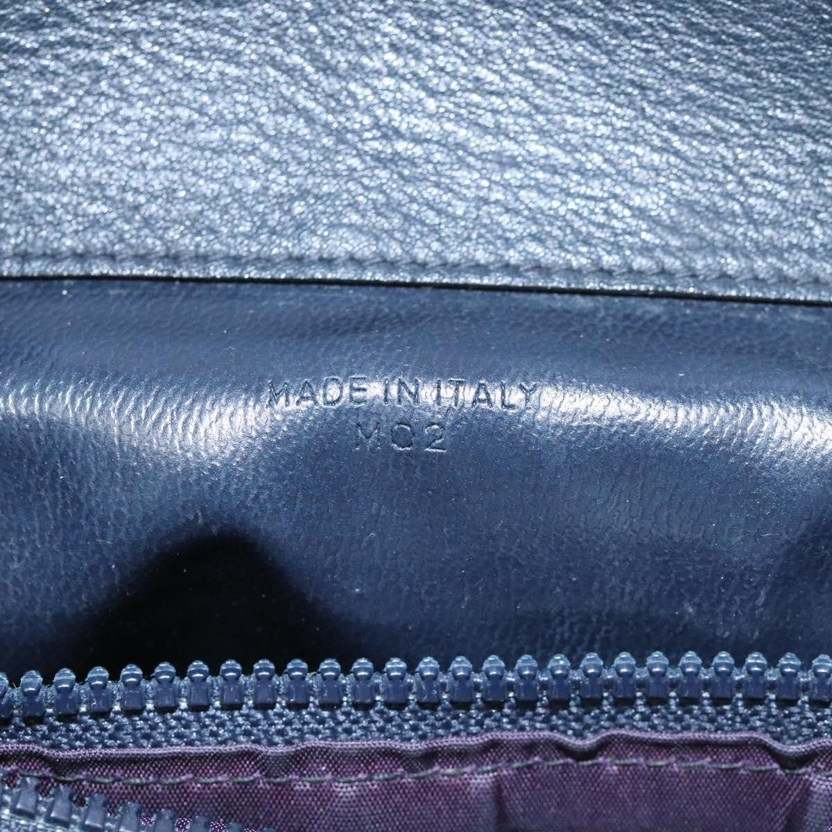 Celine Vintage Macadam Shoulder Bag Canvas Navy Canvas Shoulder Bag Bag (Pre-Owned)