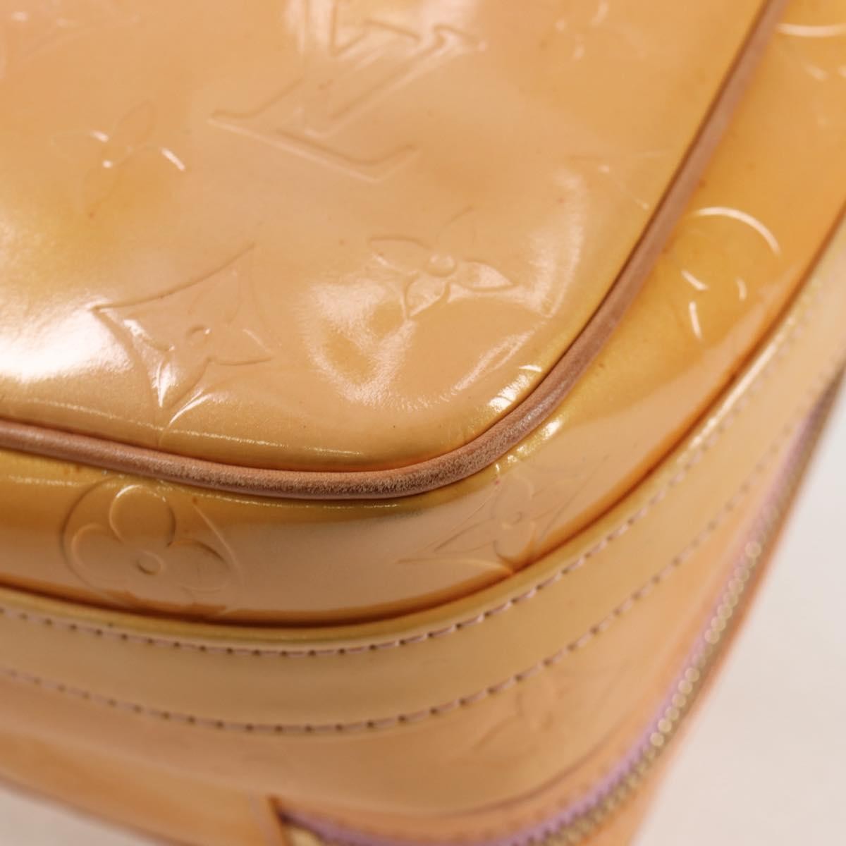 Louis Vuitton Wooster Handbag Monogram Vernis Beige Patent_Leather Bag (Pre-Owned)
