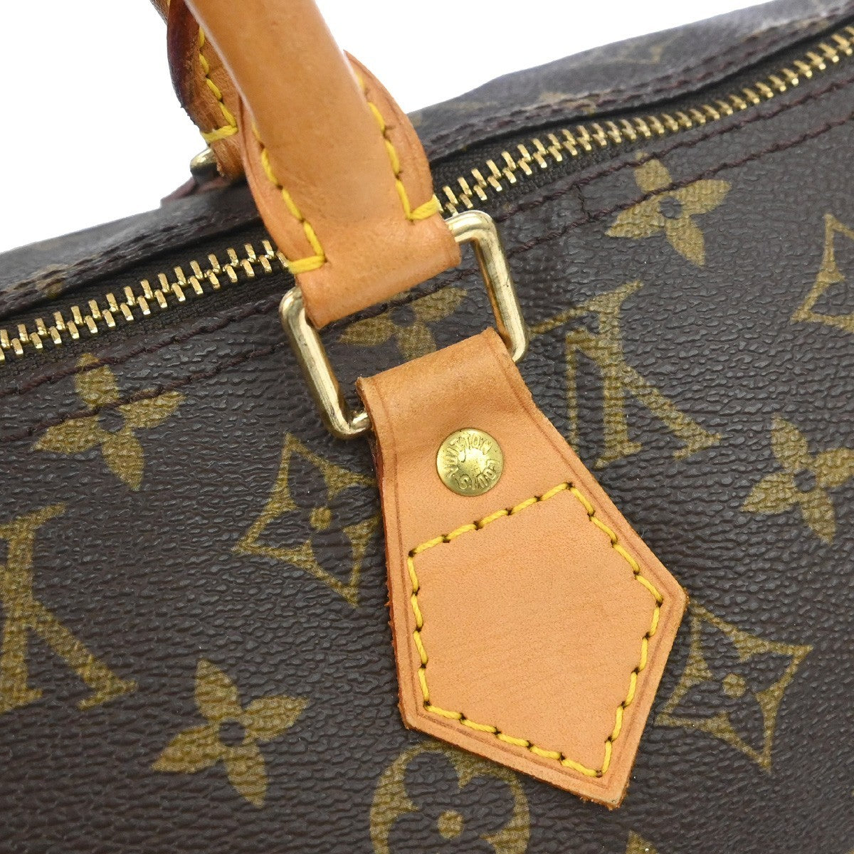 Louis Vuitton Speedy Handbag Monogram Canvas Brown Canvas Handbag (Pre-Owned)