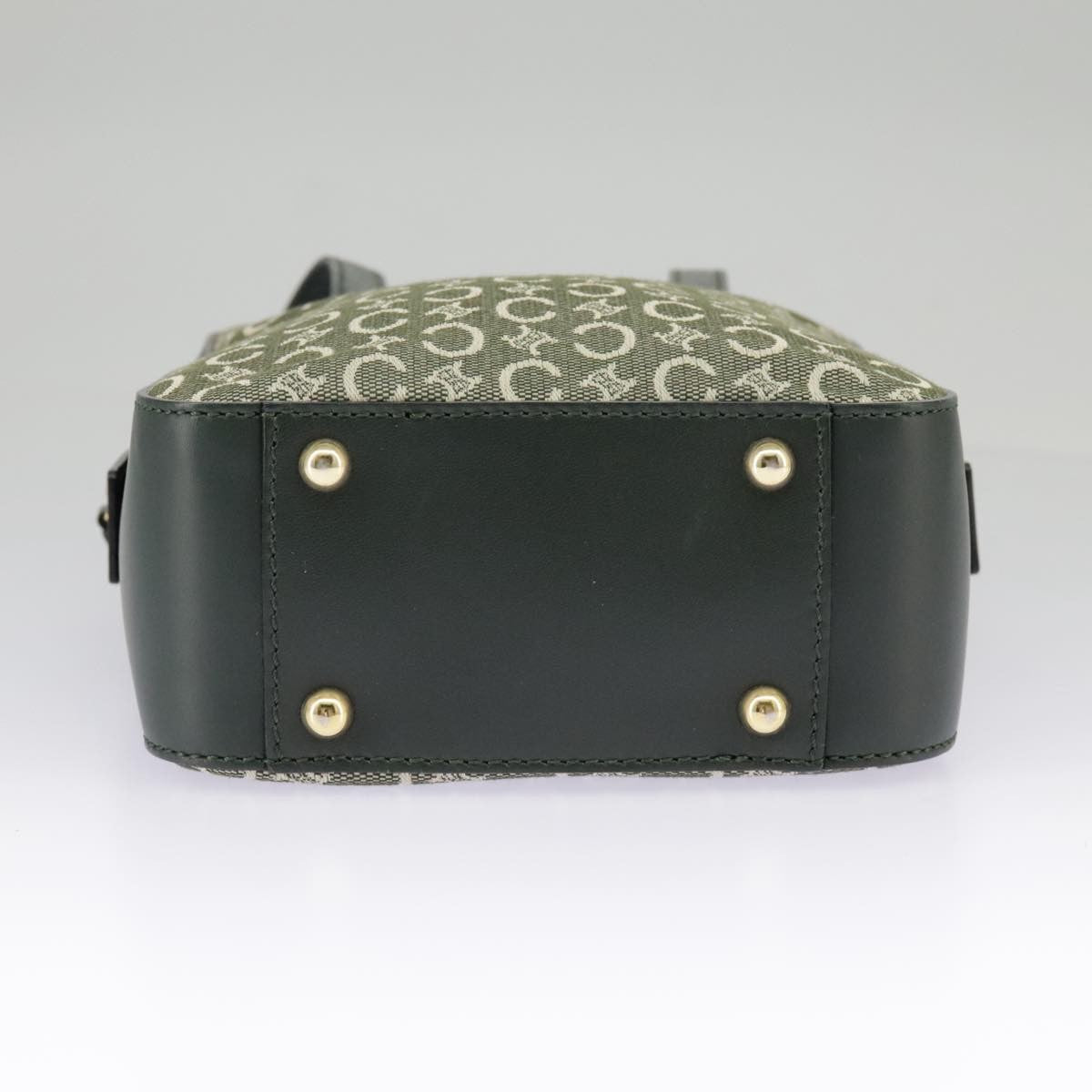 Celine C Macadam Handbag Canvas Gray Canvas Handbag (Pre-Owned)
