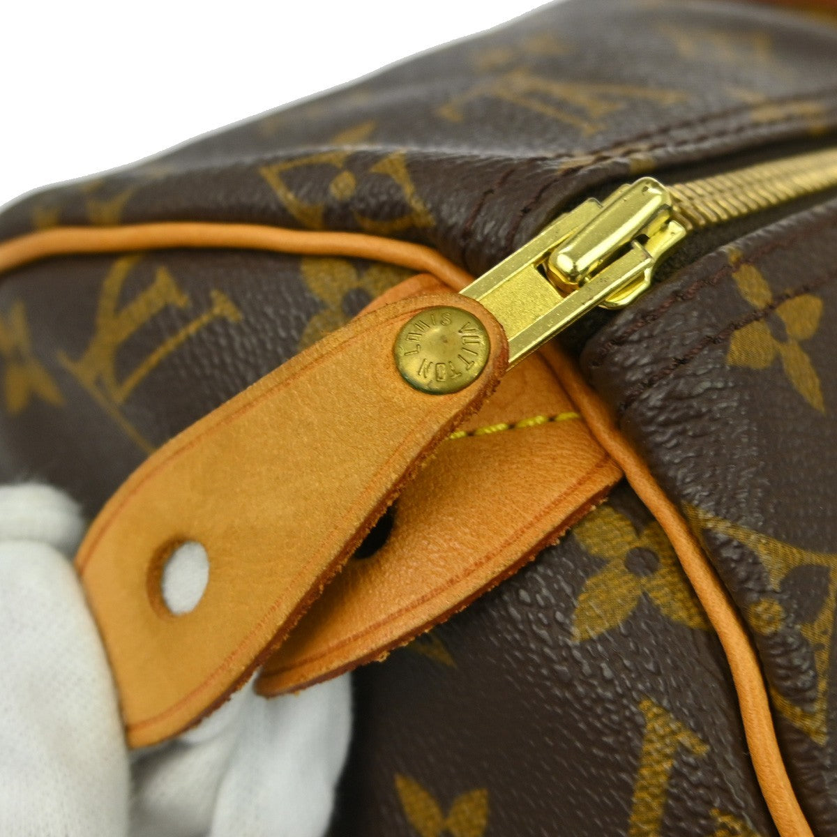 Louis Vuitton Speedy Handbag Monogram Canvas Brown Canvas Handbag (Pre-Owned)