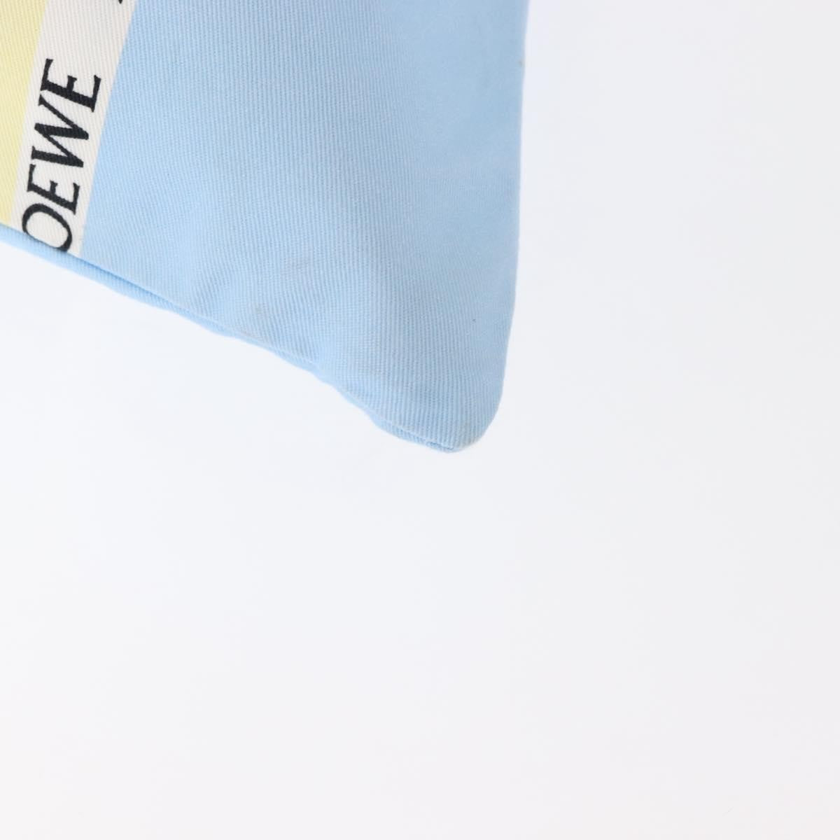 Loewe Drawstring Pouch Printed Canvas Blue Canvas Bag (Pre-Owned)