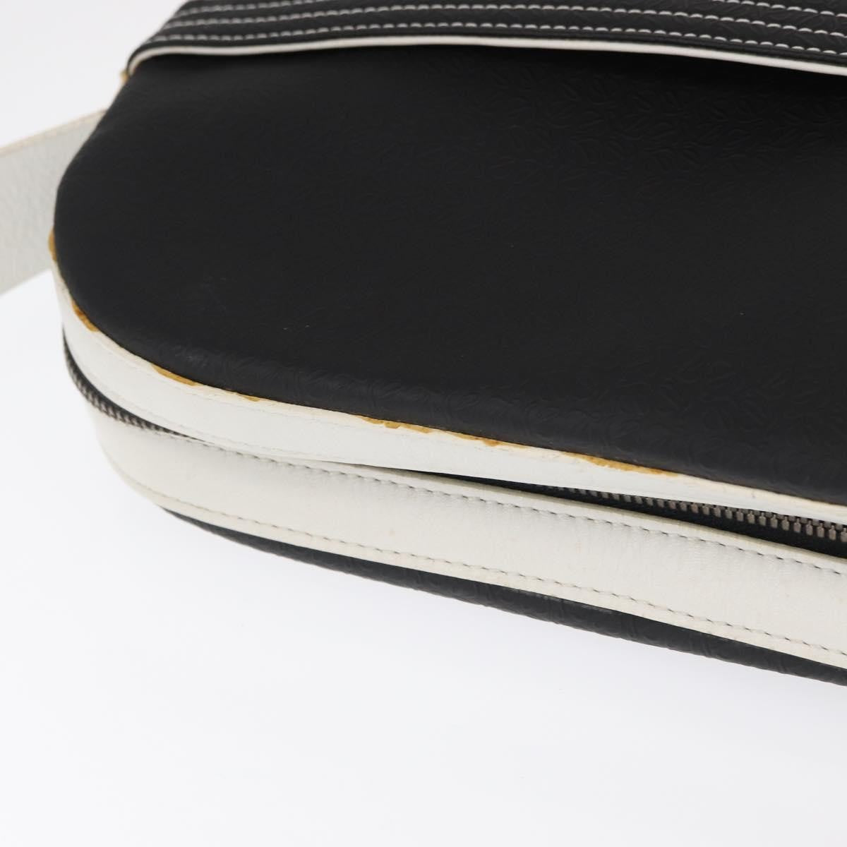 Loewe Anagram Shoulder Bag Leather Black Leather Shoulder Bag Bag (Pre-Owned)