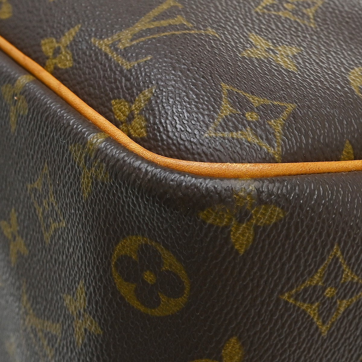Louis Vuitton Deauville Handbag Monogram Canvas Brown Canvas Handbag (Pre-Owned)