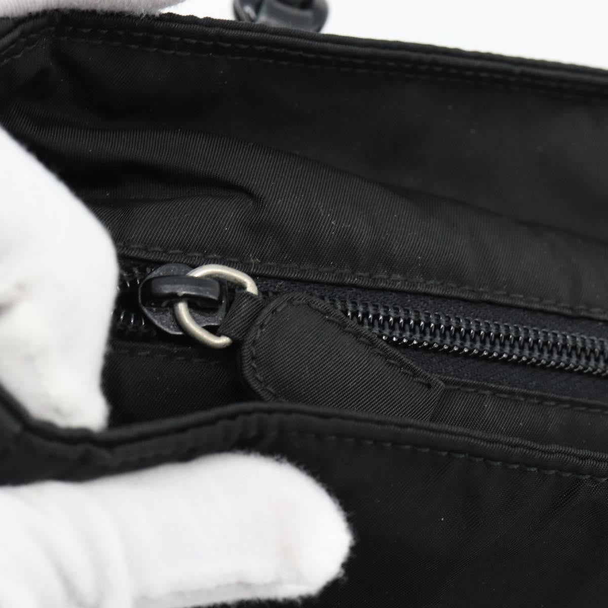 Prada Shoulder Bag Nylon Black Black Nylon Shoulder Bag Bag (Pre-Owned)