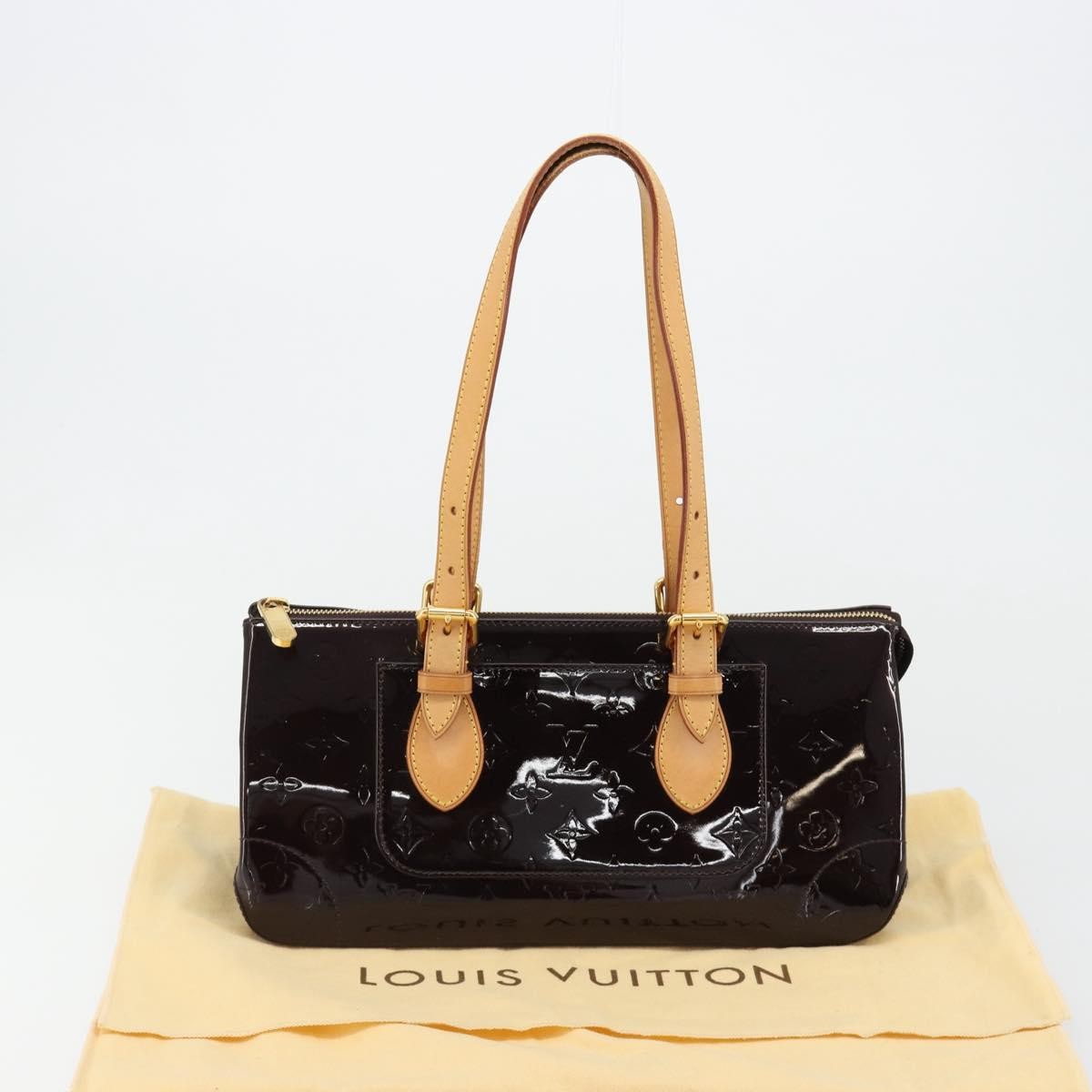 Louis Vuitton Rosewood Avenue Handbag Monogram Vernis Purple Patent_Leather Handbag (Pre-Owned)