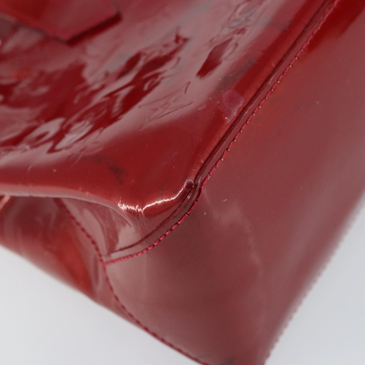 Louis Vuitton Wilshire Handbag Monogram Vernis Red Patent_Leather Handbag (Pre-Owned)