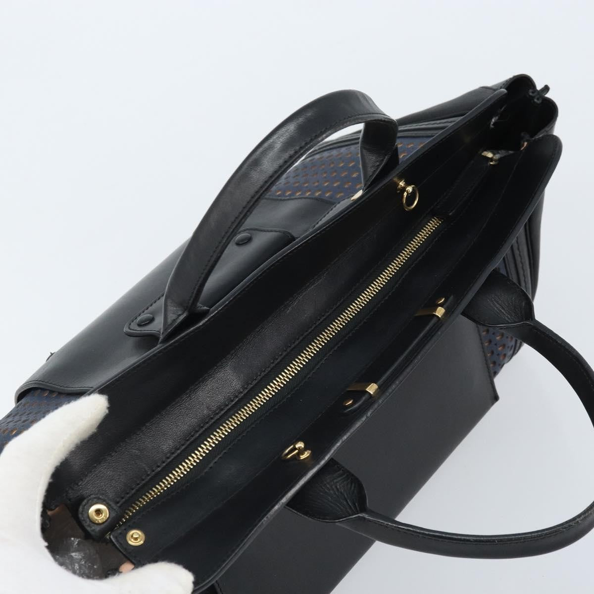 Chloe Alice Satchel Leather Black Leather Handbag (Pre-Owned)
