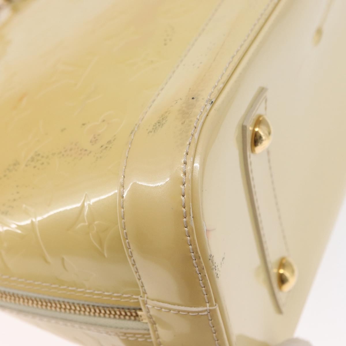 Louis Vuitton Alma Handbag Monogram Vernis Beige Patent_Leather Handbag (Pre-Owned)