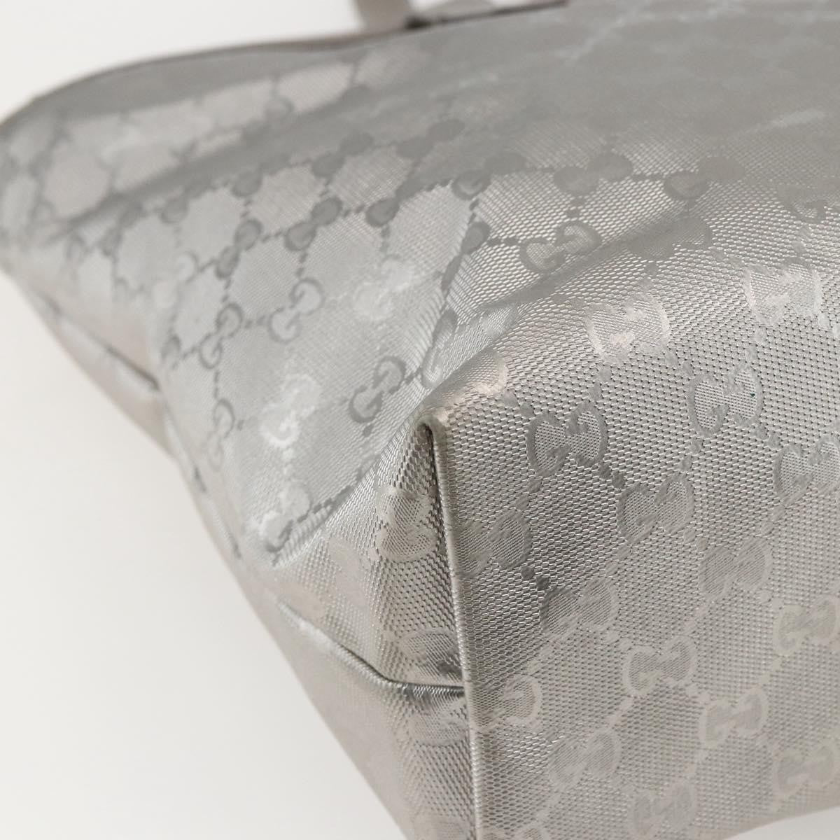 Gucci Plus Tote Gg Imprime Silver Canvas Tote Bag Bag (Pre-Owned)