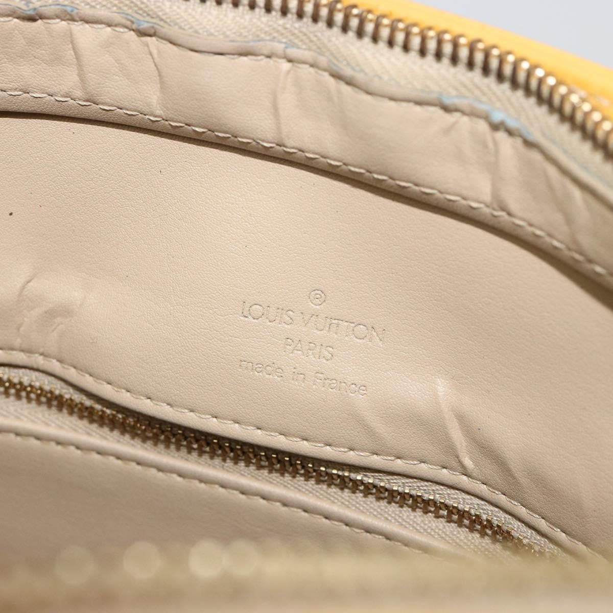 Louis Vuitton Houston Handbag Monogram Vernis Beige Patent_Leather Handbag (Pre-Owned)
