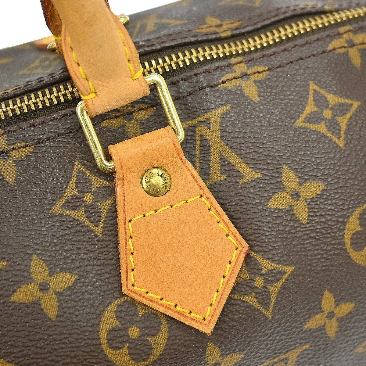Louis Vuitton Speedy Handbag Monogram Canvas Brown Canvas Handbag (Pre-Owned)
