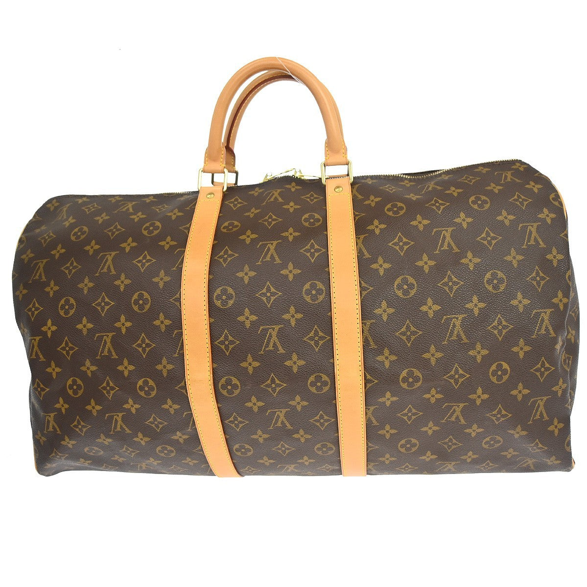 Louis Vuitton Keepall Bag Monogram Canvas Brown Canvas Travel Bag Bag (Pre-Owned)