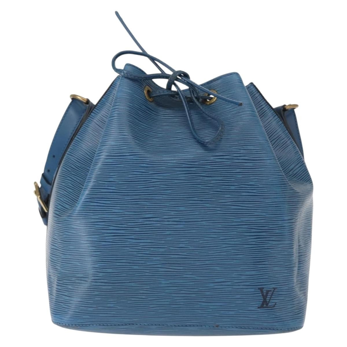 Louis Vuitton Petit Noe Handbag Epi Leather Blue Leather Shoulder Bag Bag (Pre-Owned)