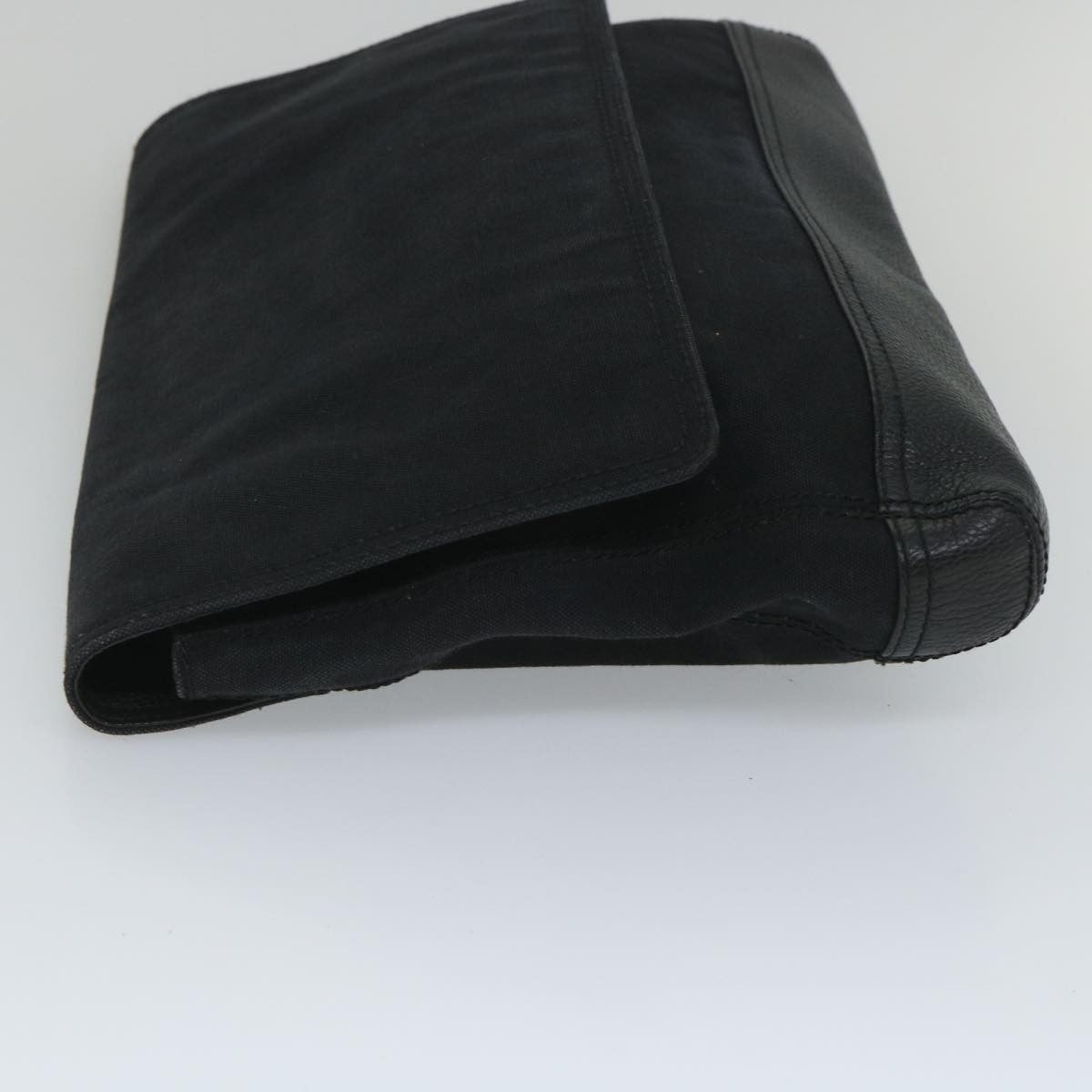 Balenciaga Vintage Pouch Leather Black Canvas Clutche & Pouche Bag (Pre-Owned)