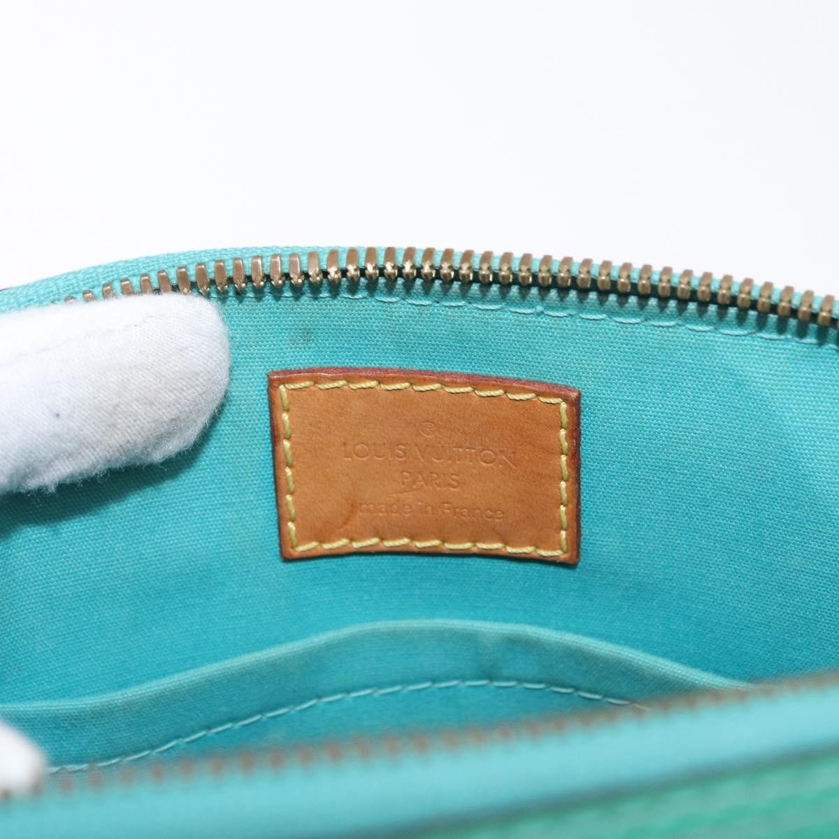 Louis Vuitton Alma Handbag Monogram Vernis Blue Patent_Leather Handbag (Pre-Owned)