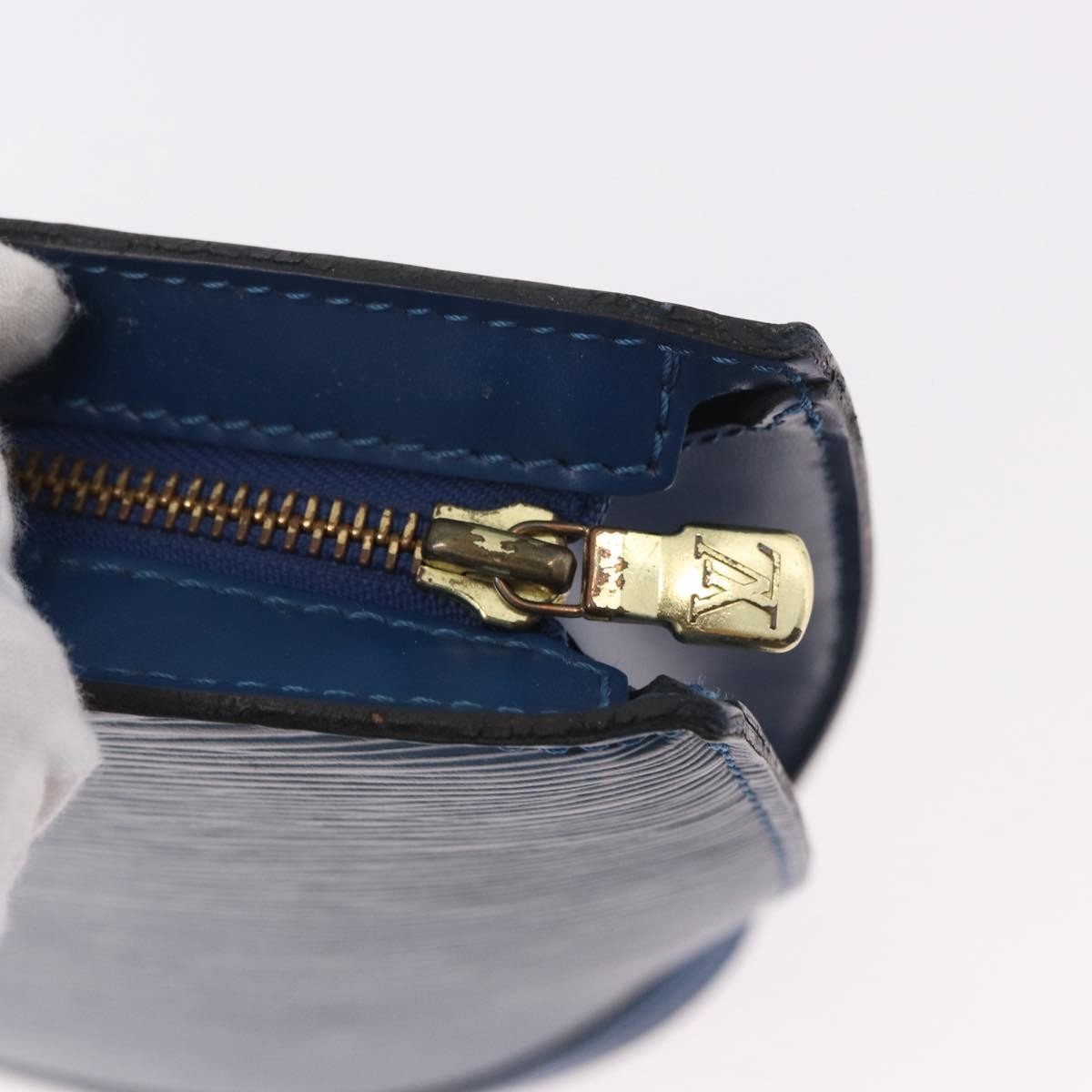 Louis Vuitton Saint Jacques Handbag Epi Leather Blue Leather Shoulder Bag Bag (Pre-Owned)
