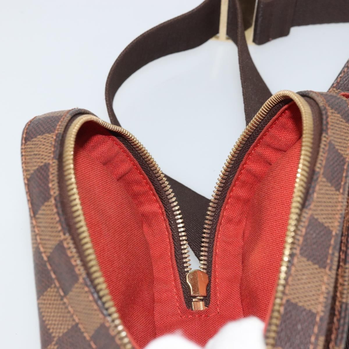 Louis Vuitton Geronimos Waist Bag Damier Brown Canvas Shoulder Bag Bag (Pre-Owned)