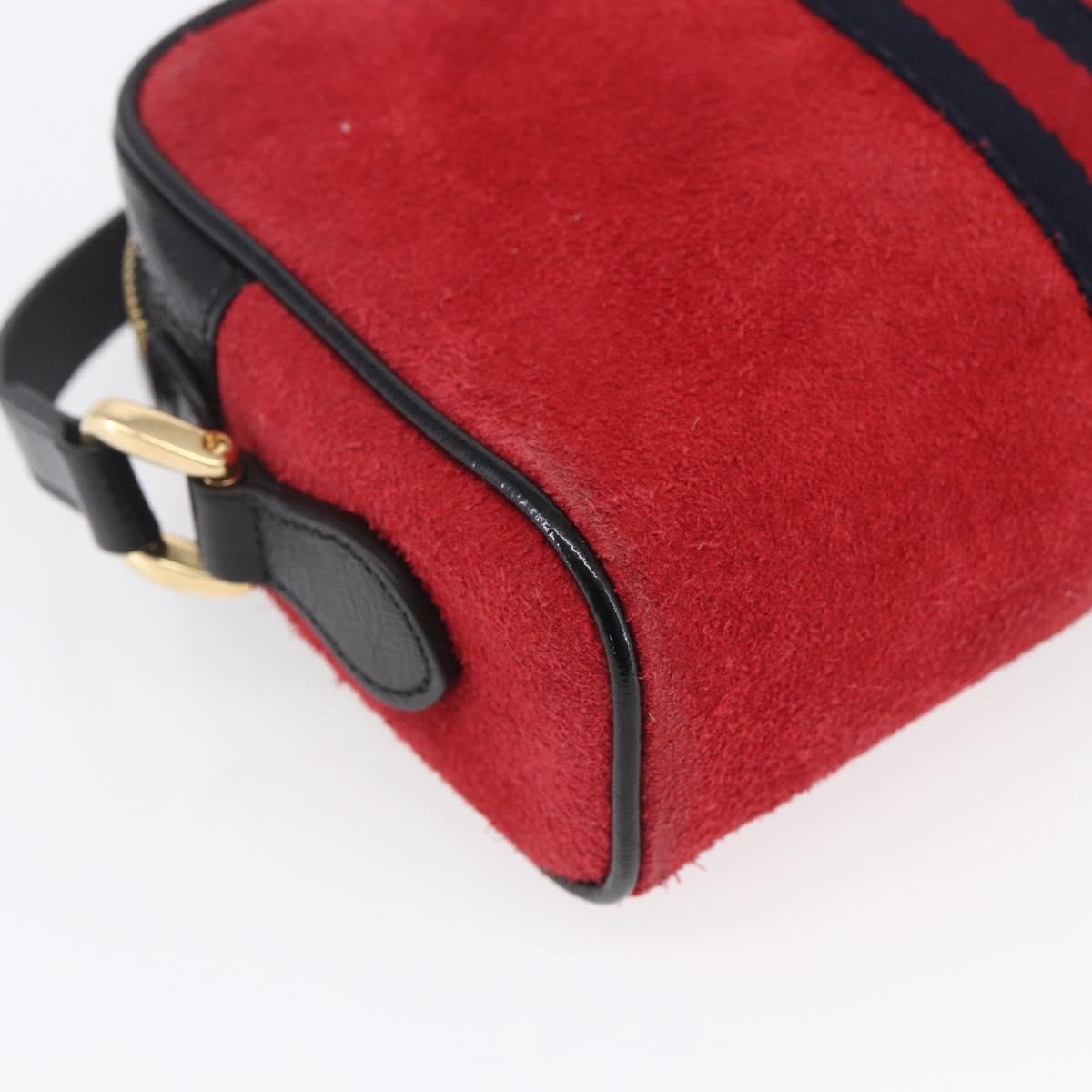 Gucci Ophidia Shoulder Bag Suede Red Suede Shoulder Bag Bag (Pre-Owned)