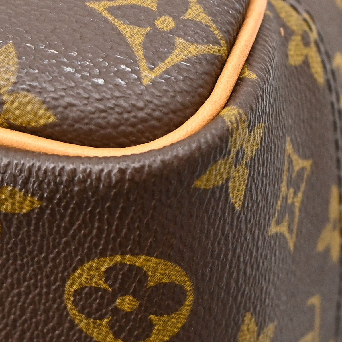 Louis Vuitton Deauville Handbag Monogram Canvas Brown Canvas Handbag (Pre-Owned)