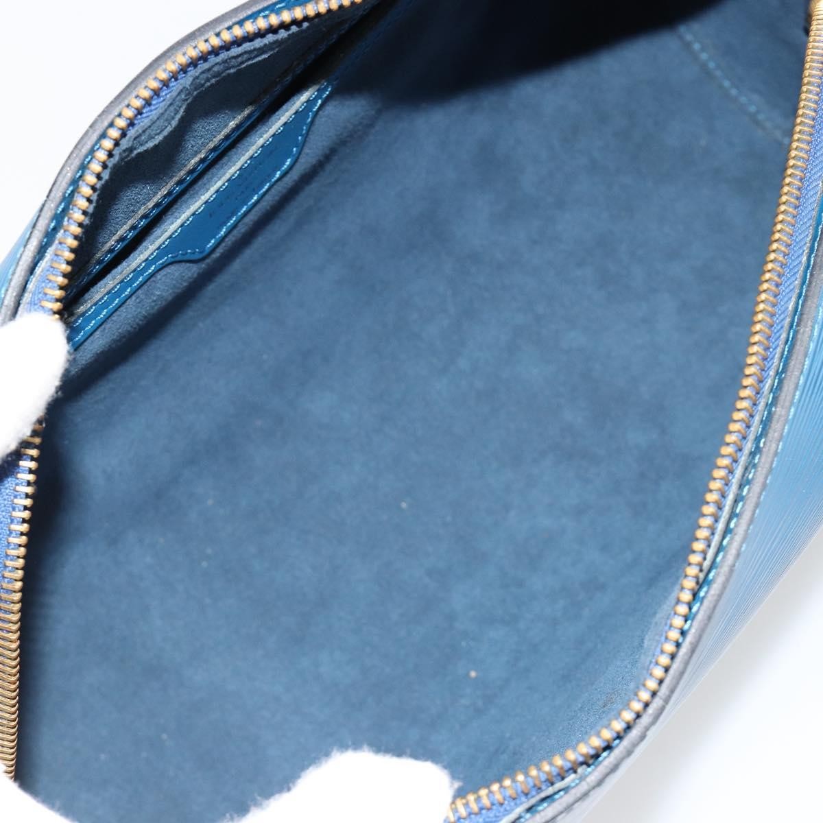 Louis Vuitton Soufflot Handbag Epi Leather Blue Leather Handbag (Pre-Owned)