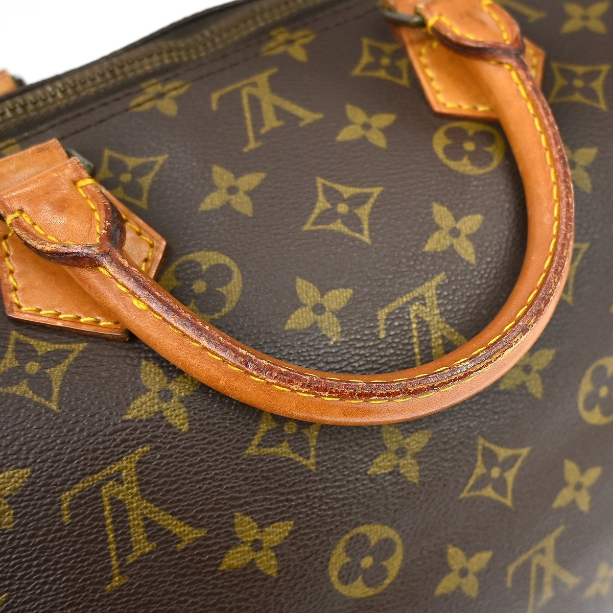 Louis Vuitton Speedy Handbag Monogram Canvas Brown Canvas Handbag (Pre-Owned)